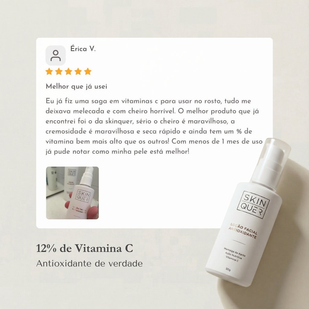 Loção Facial Antioxidante Skin Quer