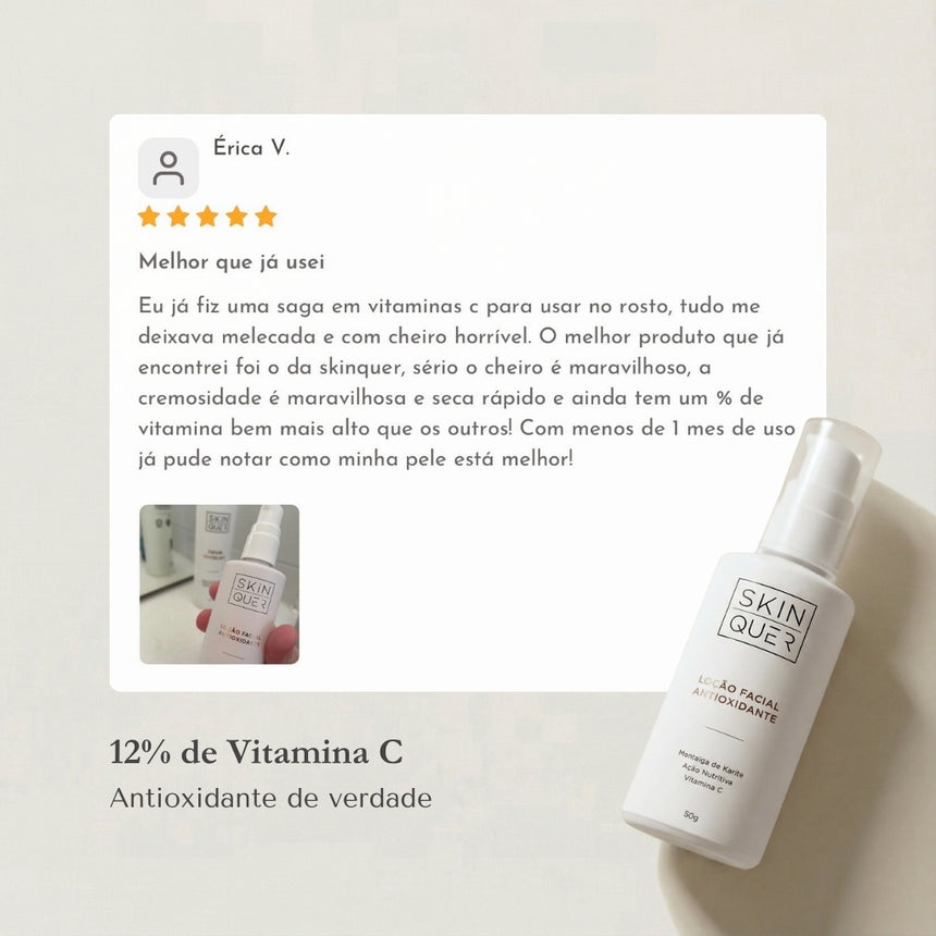 Loção Facial Antioxidante Skin Quer
