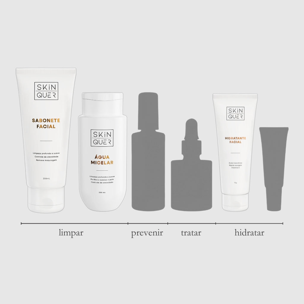 Kit Básico e Essencial Skin Quer