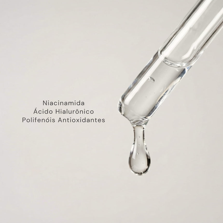 Sérum Facial com Niacinamida Ácido Hialurônico e Polifenóis Antioxidantes