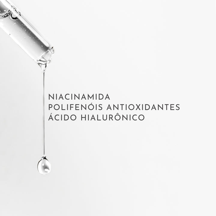 Sérum Niacinamida, Polifenóis antioxidantes e Àcido Hialurônico